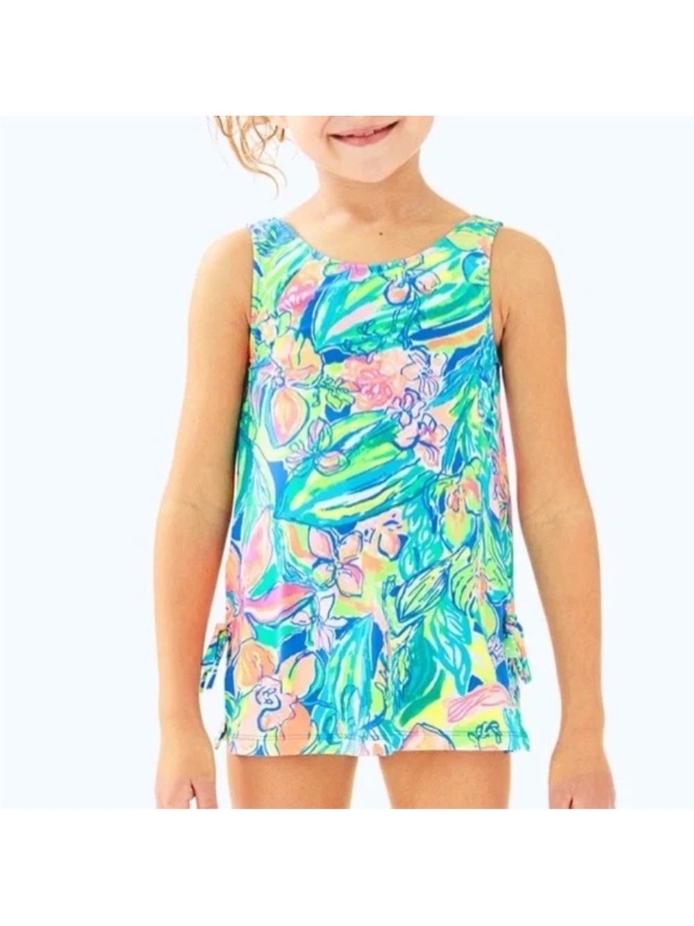 Lilly Pulitzer Girl’s Bennet Blue Surf Gypsea One Piece Swim Dress Size 4